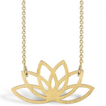 Collier chaîne 40 cm pendentif Spirit lotus 16 mm (vermeil doré)  par Coquine