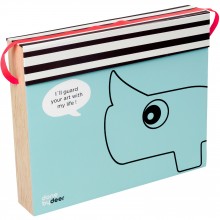 Boîte de rangement bleue pour dessins  par Done by Deer