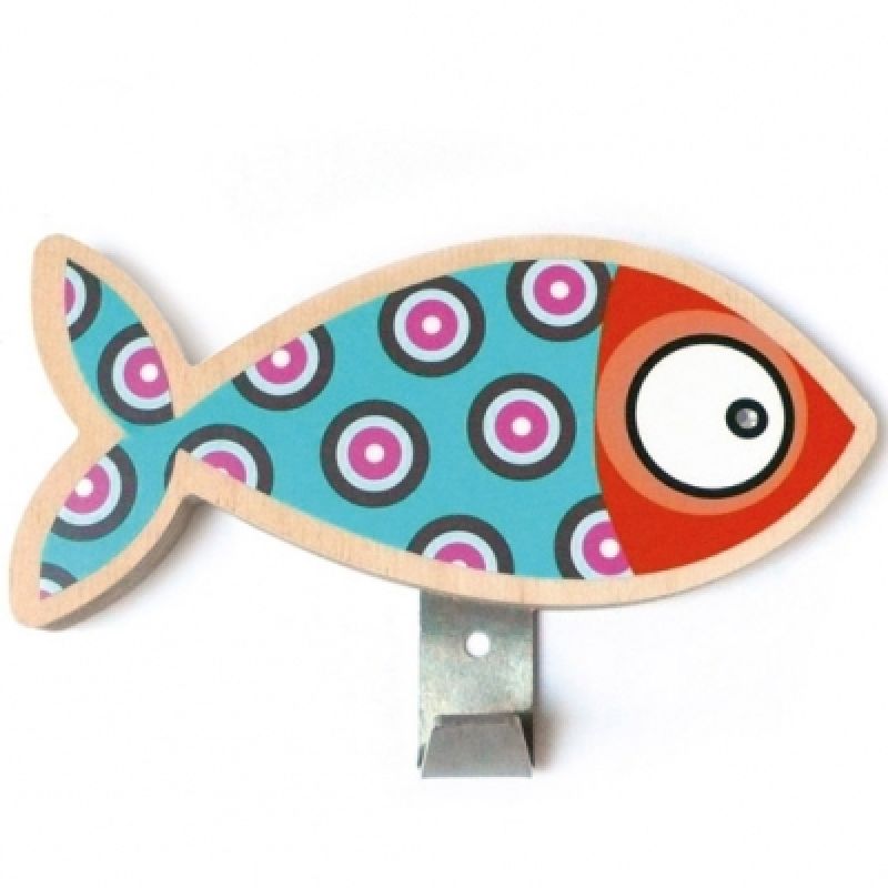 Patère poisson bleu Série-Golo
