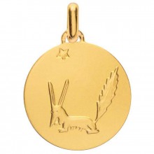 Médaille Petit Prince le Renard 18 mm (or jaune 750°)  par Monnaie de Paris