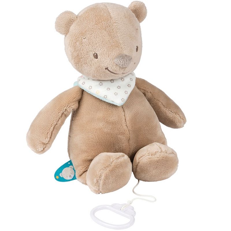 Peluche musicale Basile l'ours (28 cm) Nattou