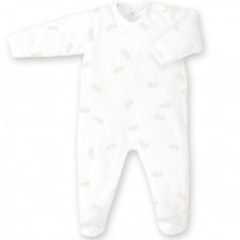 Pyjama léger jersey Apawi plum blanc (3-6 mois : 60 à 67 cm)  par Bemini