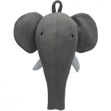 Trophée éléphant en tricot gris  par Kids Depot