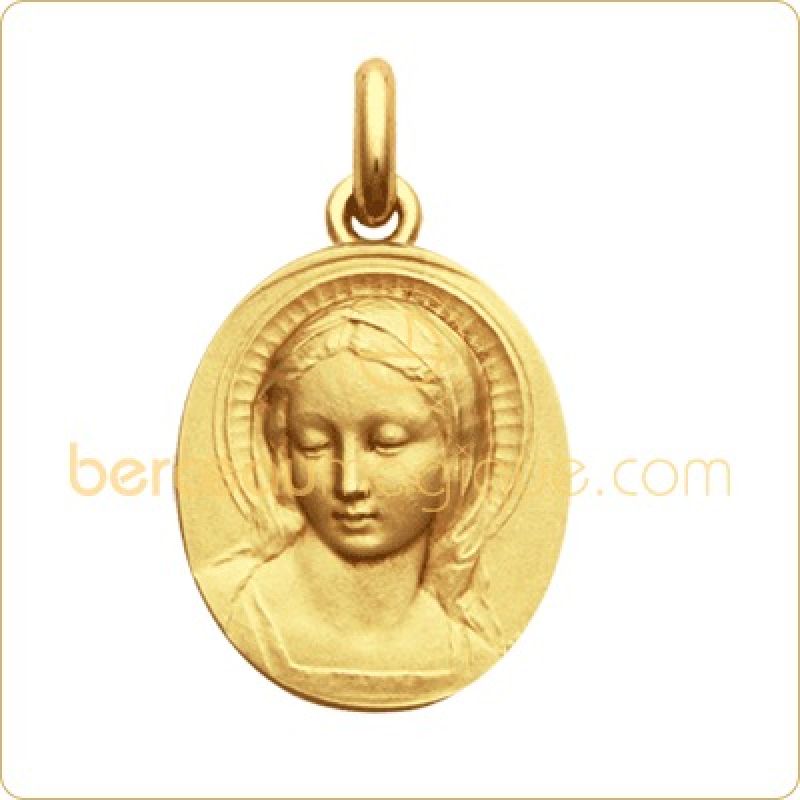 Médaille Vierge Amabilis 22 mm (ovale) (Or jaune) Becker