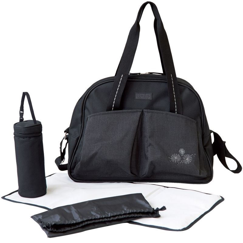 Sac à langer à anses Escape noir Tinéo