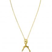 Collier chaîne La petite majuscule goldfilled jaune (personnalisable)