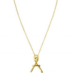Collier chaîne La petite majuscule goldfilled jaune (personnalisable) - Padam Padam