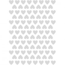 Planche de stickers coeurs gris (18 x 24 cm)  par Lilipinso