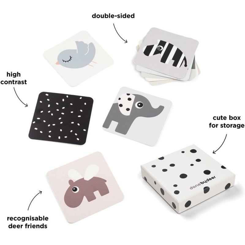 Lot de 10 cartes aux motifs contrastés Deer friends Done by Deer Produit 7