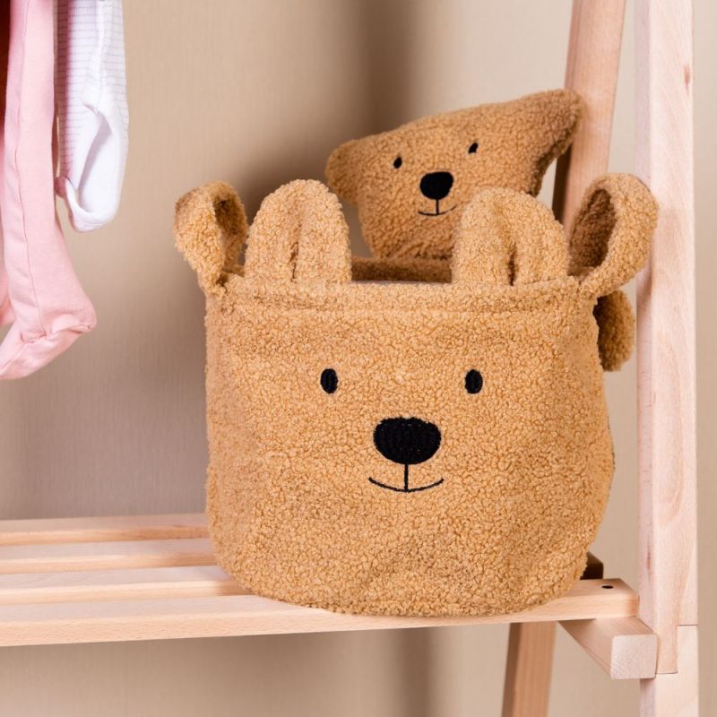 Panier de toilette Teddy beige (25 x 20 cm) Childhome Ambiance 3