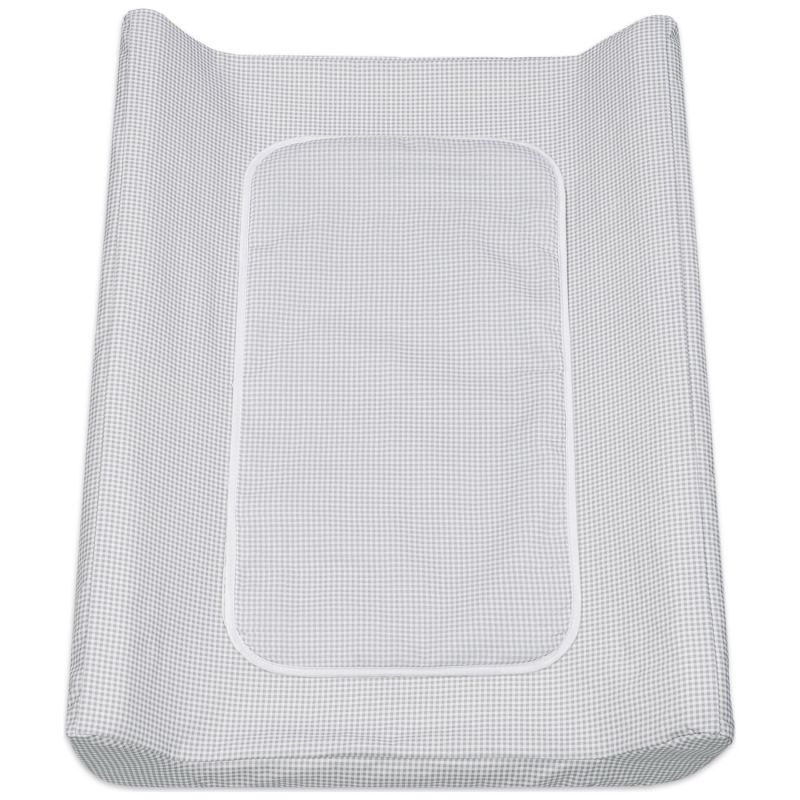 Matelas à langer avec housse Little Bloom Vichy Gris Pasito a pasito Produit 1