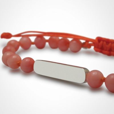 Bracelet Maracas perles (argent 925° et corail)  par Mikado