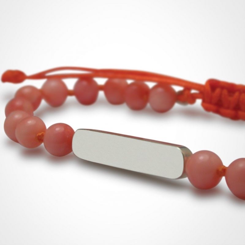 Bracelet Maracas perles (argent 925° et corail) Mikado
