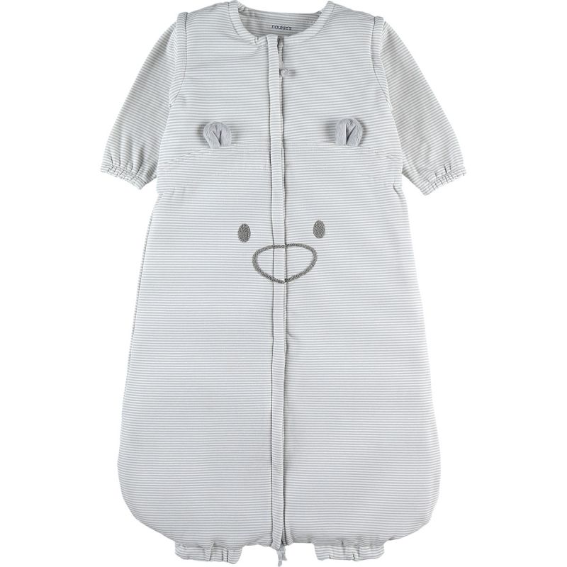 Gigoteuse 4 saisons Sweatoloudoux rayé gris clair Mix & Match TOG 1.0 (90 cm) Noukie's