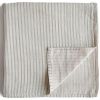 Maxi lange en coton bio Sage stripes (120 x 120 cm) - Mushie