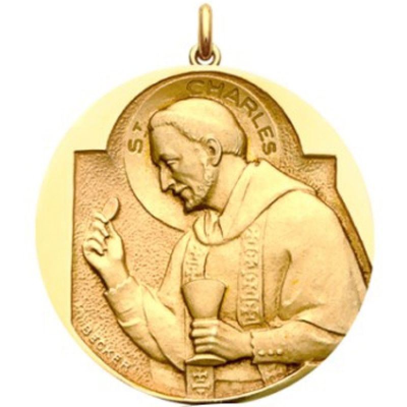 Médaille Saint Charles (or jaune 750°) Becker