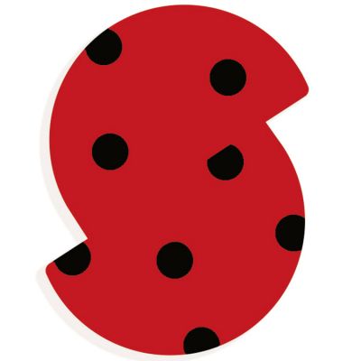 Lettre décorative coccinelle S (coloris aléatoire) Djeco