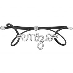 Bracelet cordon coton ciré Prénom argent (personnalisable) - Padam Padam