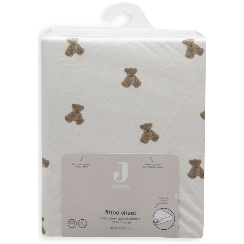 Drap housse en jersey Mini Teddy Bear (40 x 80 cm) Jollein Packaging 7