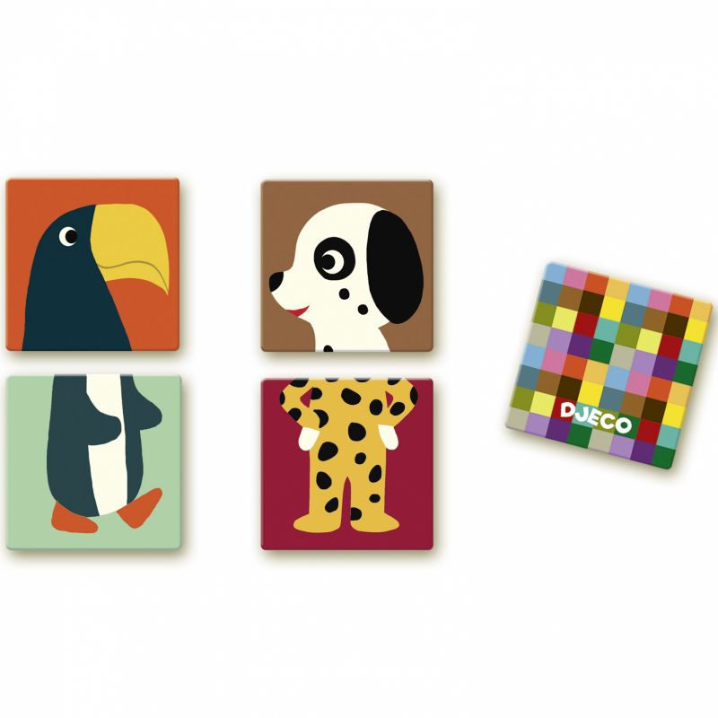 Jeu de memory Mémo puzzle animaux Djeco