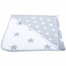 Cape de bain Star gris et blanc (80 x 80 cm)  par Baby's Only