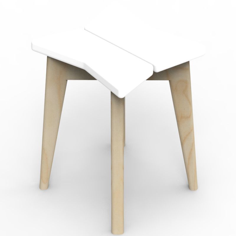 Tabouret enfant Madavin avec pieds en bouleau (coloris au choix) Mathy by bols