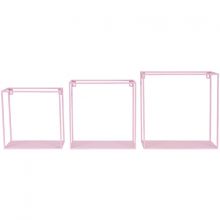 Ensemble de 3 étagères en métal rose (36 x 15 cm)  par Kids Depot