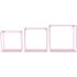 Ensemble de 3 étagères en métal rose (36 x 15 cm) - Kids Depot Ensemble de 3 étagères en métal rose (36 x 15 cm) - Kids Depot
