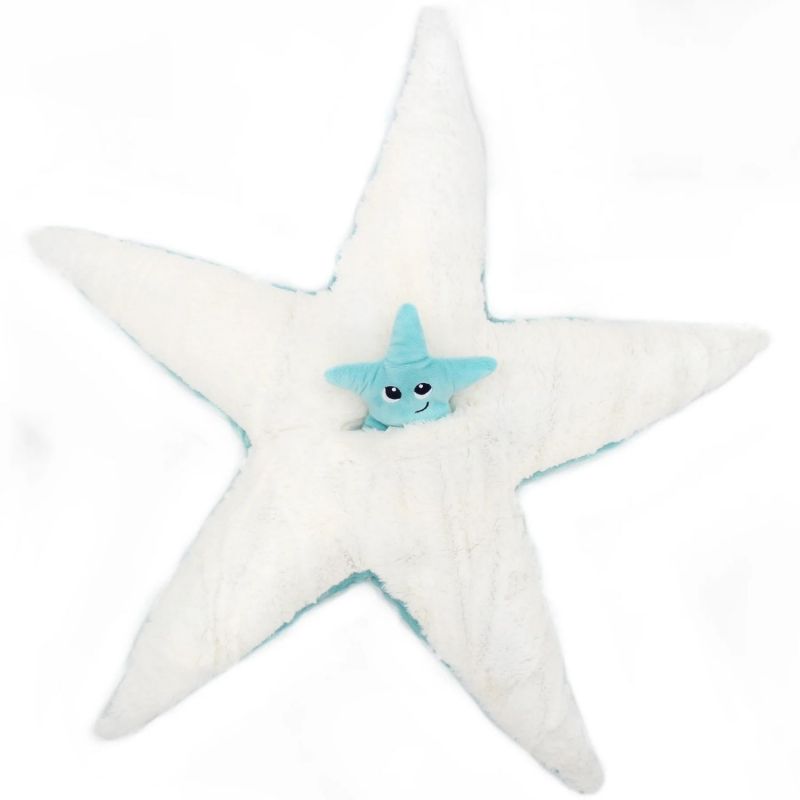 Peluche Etoile de mer maman et bébé Les Ptipotos Aqua (62 cm) Les Déglingos Produit 5