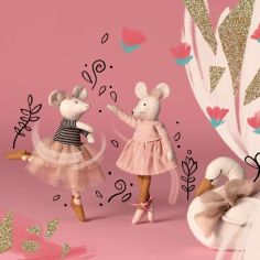 Poupée souple souris Anna La petite école de danse (28 cm)