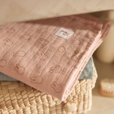 Lot de 2 maxi-langes en coton Miffy Wild Rose (115 x 115 cm)