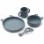 Variation Bleu du produit Coffret repas en silicone Vivi Rabbit Whale Blue (4 pièces) de la marque Liewood