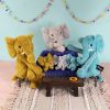 Peluche Eléphant maman et bébé Les Ptipotos Gris clair (35 cm) Les Déglingos Ambiance 2