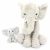 Variation Gris, noir, blanc du produit Peluche Eléphant maman et bébé Les Ptipotos Gris clair (35 cm) de la marque Les Déglingos