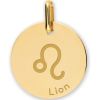 Médaille zodiaque Lion personnalisable (or jaune 375°)  par Lucas Lucor