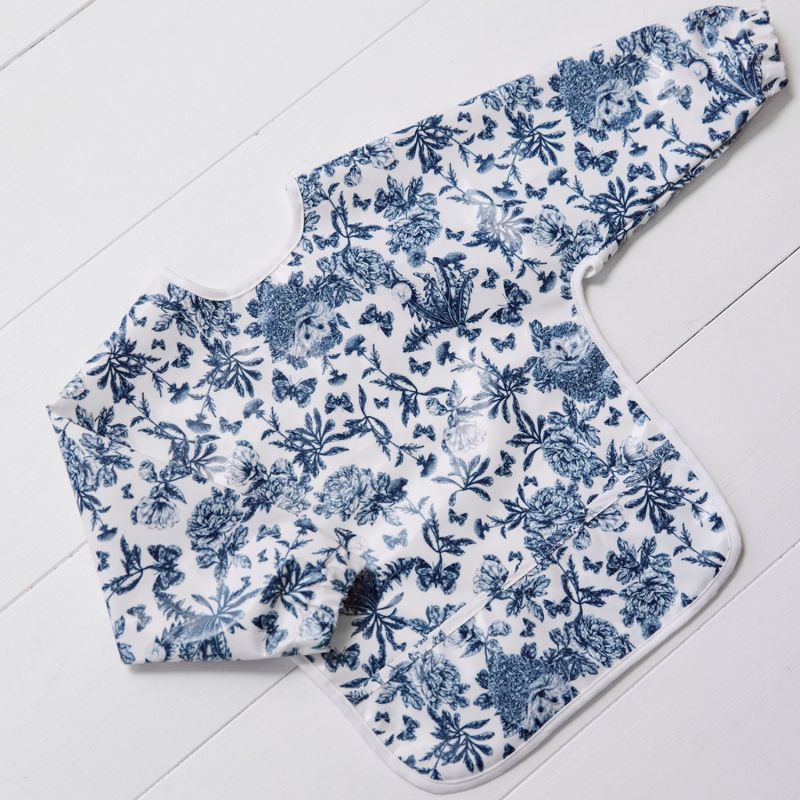Bavoir manches longues Toile de Jouy bleu marine Tartine et Chocolat Ambiance 2