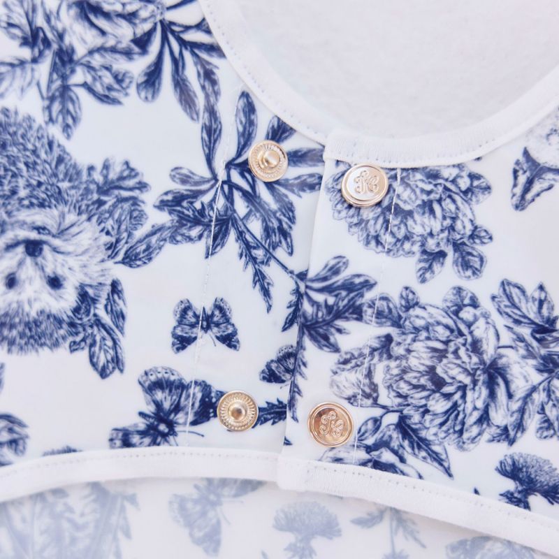 Bavoir manches longues Toile de Jouy bleu marine Tartine et Chocolat Produit 5