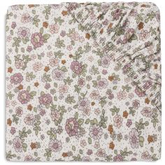 Drap housse en jersey Retro Flowers (60 x 120 cm) - Jollein