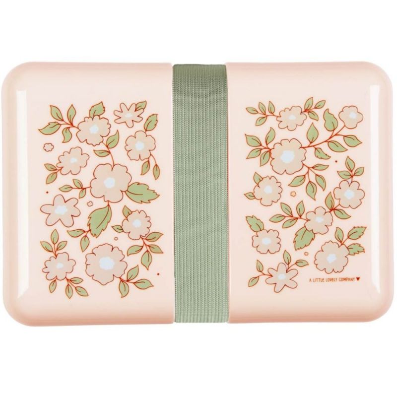 Lunch box Fleurs rose A Little Lovely Company Produit 1 grande taille