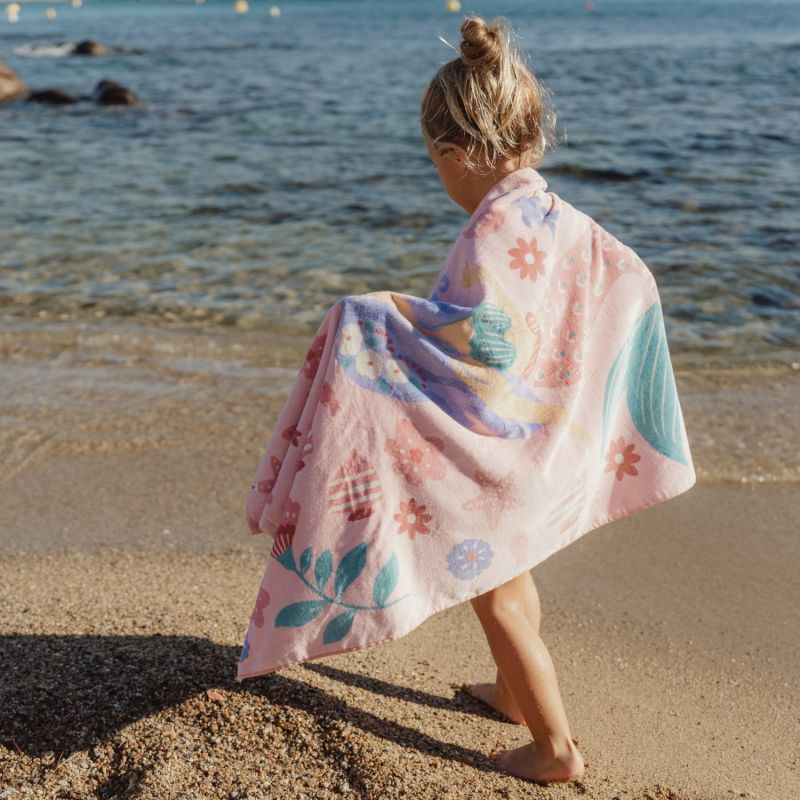 Serviette de plage Dreamy Mermaid Multicolour (60 x 120 cm) Little Dutch Ambiance 3
