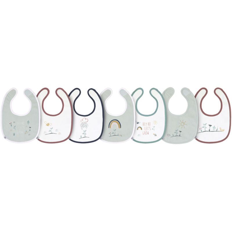 Lot de 7 bavoirs à velcro Garden Explorer Lässig