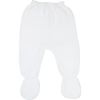 Pantalon en tricot Blanc (0-1 mois)  par Trois Kilos Sept