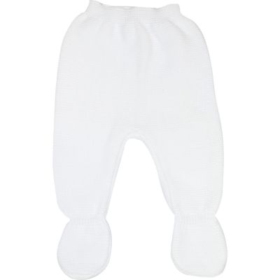 Pantalon en maille Blanc (0-1 mois) Trois Kilos Sept