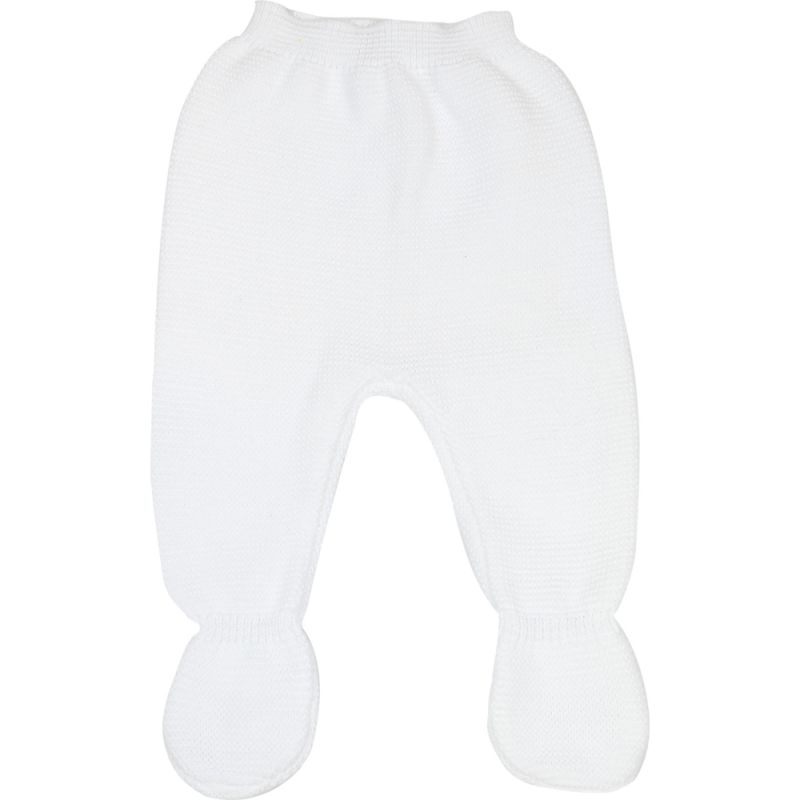 Pantalon en maille Blanc (0-1 mois) Trois Kilos Sept Produit 1