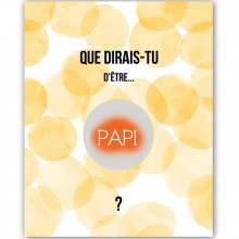 Carte à gratter Annonce de grossesse Aquarelle Papi  par Les Boudeurs
