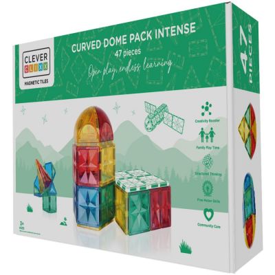 Kit de construction magnétiques dôme intense (47 pièces) Cleverclixx