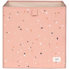 Cube de rangement en tissu recyclé Terrazzo argile - 3 sprouts