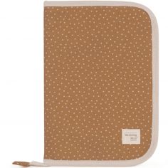 Protège carnet de santé à pois Poppy Cannelle - Walking Mum