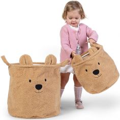 Panier de rangement Teddy beige (40 x 40 cm)