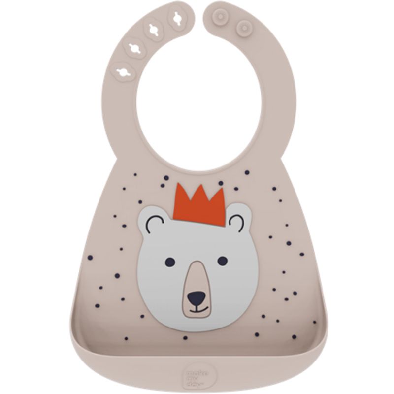 Bavoir silicone à poche Ours festif Make My Day